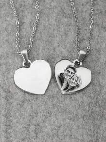 Collar con colgante con forma de corazón personalizado con foto, collar del Día de la Madre con forma de corazón personalizado, collar con foto personalizado de acero inoxidable, collar con foto personalizado para novia, collar con colgante con forma de corazón y foto para mujer, collar con foto conmemorativo, collar con foto para mujer, collar personalizado para mamá, plata, oro, elegante, colorido, vintage, simple, unisex, casual, lindo, personalizado, único, regalos ideales para él, regalos ideales para ella, novia, novio, papá, mamá, familia, amigos, para aniversarios, para cumpleaños, para graduación, para baile de graduación, para fiestas, joyería de acero inoxidable, útiles escolares, de vuelta a la escuela, para la oficina, para la escuela, para el salón de clases, para regalos de maestros, para la universidad, para colegas, para dormitorios, para maestros, para niños y niñas, para adolescentes, estudiantes de secundaria, estudiantes de preparatoria, estudiantes universitarios,