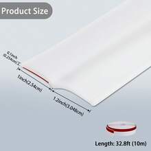 Gaahing Garage Door Top And Sides Seal Strip, Universal Weather Stripping, Self-Adhesive Weatherproof Moldings With 40 Sets Of Screws - 白色 - 查看 6