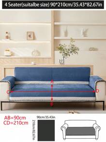 1 pièce Housse de coussin de canapé universelle toutes saisons, moderne et simple, anti-poussière, anti-dérapante et résistante aux taches en chenille. Protecteur de siège de canapé lavable, chaud, non-décolorant, et adapté aux animaux de compagnie. S'adapte aux canapés sectionnels, en L, et aux canapés 1/2/3/4 places de la chambre, du bureau et du salon