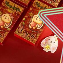 Cute Cartoon Rabbit Keychain, Pendant, Squeezy Toy, Gift, Suitable For Easter, Halloween, Christmas, Thanksgiving, Not Included Gift Box - Multicolor - View 6