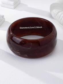 1 chiếc vòng tay bằng nhựa Chunky dành cho nữ, vòng tay bằng acrylic, trang sức đeo hàng ngày thiết kế đơn giản - Nhiều màu - Xem 7
