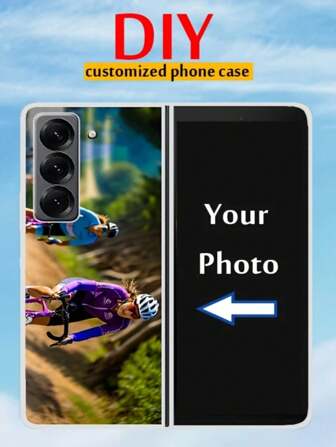 Customize Personalized Phone Case Design Your Own Photo Phone Case Compatible With Fold 6 Fold 5 4 3 5G, Transparent PC Hard Shell Mobile Phone Case, Customize Image For Family And Yourself Holiday Phone Cases , Galaxy Z Fold 7Case