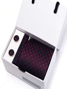 4pcs Men Tie Set Silk Solid Necktie And Pocket Square Cufflinks Classic Formal Ties For Men Wedding Party - Men - View 9