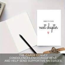 1pc Well Wishes On Your New Job Or The Next Chapter Card - Heartfelt Good Luck Wishes For Colleagues, Coworkers Or Friends. Cartoon Design, Blank Space For Message, Colleague Gift, 5"X7", Comes With Thick Envelope - Multicolor - View 5