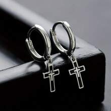 1 para męskich kolczyków - modny styl hip-hopowy, biżuteria do codziennego noszenia i na prezent