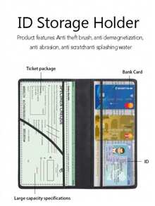 1个汽车保险资料保护盒，高级皮革汽车保险卡、身份证、驾驶证钱包，礼品 - 名片夾 - 查看 3