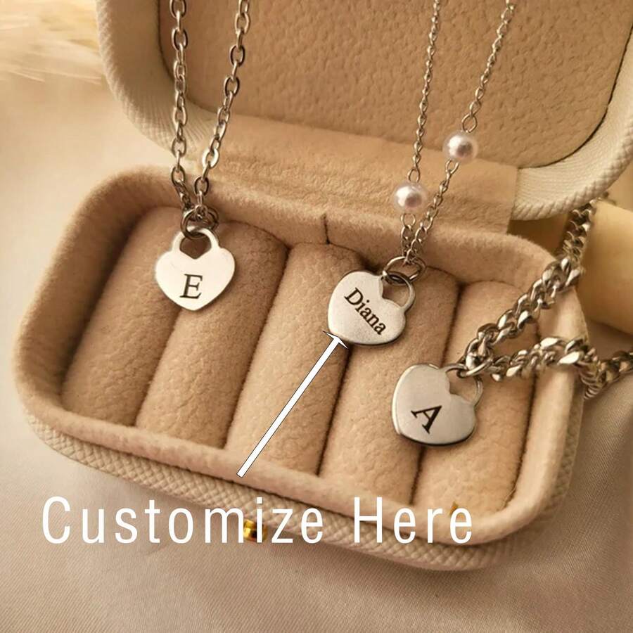 Dijes personalizados y grabados, para collares o pulseras, RESISTENTES AL AGUA, regalo de joyas personalizado. - Dorado - Ver 1