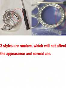 5pcs/Set Loop D-Rings Screw In Shackle Diamond Spring Ring Split Ring Metal Car Keychain Diy Parts Accessories,Bling Bling Rhinestones Car Keychain, Carabiner, Keychain, Key Ring, Charm Chain - Multicolor - View 10