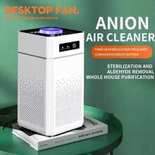 Home Kitchen Air Purifier With 3 Adjustable Modes, Night Light, Deodorization Function, Can Purify The Air In The Living Room, Bedroom, Kitchen, Office And Other Rooms, Summer Halloween Gift - White - View 9