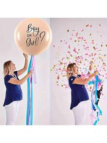 36-Inch Black Perfect Circle Gender Revealing Balloon Boys And Girls Boyorgirl Party Decoration Arrangement Balloons