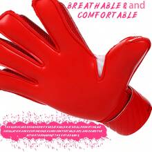 قفازات حارس المرمى لكرة القدم للشباب والكبار مع قبضة قوية وحماية الأصابع وطبقات من اللاتكس 4+3 ملم لتوفير حماية ممتازة لمنع الإصابات - متعدد الألوان - مشاهدة 5