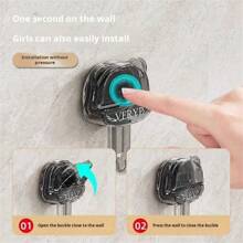 1 pieza Barra doble para toallas de baño de 40cm montada en la pared de acero inoxidable con ventosa, estantes ajustables para toallas para el hogar y el baño