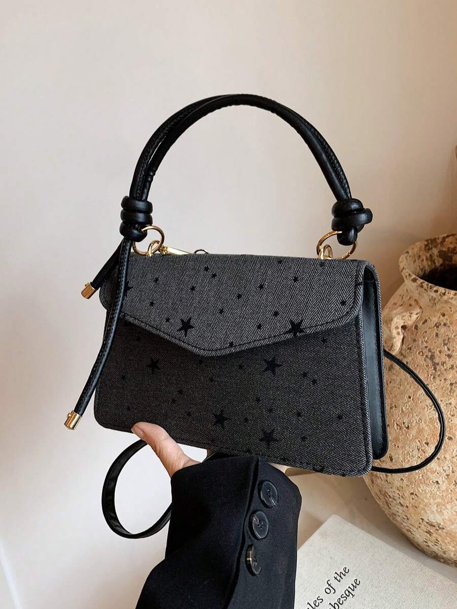 New Retro Mini Square Bag Small Unique Design Textured Crossbody Shoulder Handbag For Women - Black - View 1