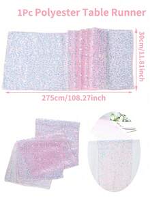 1 Stück rosa Pailletten glänzender Tischläufer, rosa funkelnde Tischdecke, Raumdekoration, Heimdekoration, Tischdekoration, rosa Meerjungfrau Thema Geburtstag Baby Dusche Hochzeit Party Küche Esszimmer Tischdekoration Zubehör, Meerjungfrau Party Dekoration, Meerjungfrau Geburtstags Party Zubehör, Meerjungfrau Dekorationen, Tischornament, Unterwasser Ozean Thema Geburtstag Dekoration, Baby Dusche Dekoration, Party Geschenke