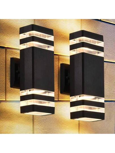 CANMEIJIA Customizable Outdoor Wand Lamp, Acrylic Bloemen Pattern Crystal Appearance, IP65 Waterproof LED Indoor/Outdoor Home Light, E27 Bulb Holder, Square/Round Fixture Patio, Staircase, Street, Spaces