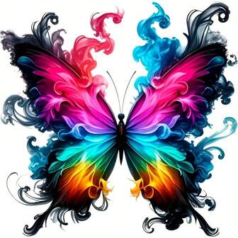 1pc/2pcs/3pcs Rainbow Butterfly Iron-On Patch, DIY Apparel Accessories And Clothing Decor, T-Shirt Making, Pillow Decor, Gloves And Socks Decoration, Holiday Gift