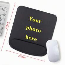 定制照片/Logo鼠标垫，个性化游戏鼠标垫带腕托，可定制图片和文字，符合人体工学设计，适用于电脑/笔记本电脑，可定制办公配件，游戏玩家礼物，男友礼物，生日礼物，父亲节礼物，母亲节礼物，节日礼物，情侣礼物，女友礼物，家居装饰 - 彩色 - 查看 10