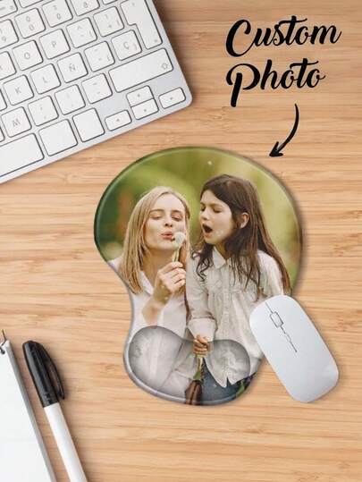 Custom Photo Logo Mouse Pad , Personalized Gaming Mousepad With Wrist Support Personalized Picture Text Ergonomic Mousepad For Computer Laptop Customize Office Accessories, Gift For Gamers, Boyfriend Gifts,Birthday Gifts, Fathe's Day Gifts, Mother's Day Gifts,Holiday Presents, Couples,Girlfriend,Gifts,