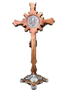 Cristo de san Benito. Escultura de resina - Plateado - Ver 4