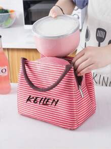 1 Customized Insulated Lunch Bag, Thermal Bento Box Bag, Thick Aluminum Foil Lunch Tote, Cooling Picnic Handbag, Work & Outdoor Portable Lunch Box Bag, Lunch Bag, Work And School Storage Bag, Teacher Storage Bag, Classroom Bag, Classroom Storage Bag, Professional Gift, Mother's Day Gift, Father's Day Gift, Back To School Gift