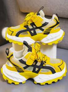 1 Pair Girls' Fashion Versatile Casual Chunky Sneakers, Spring New Arrival