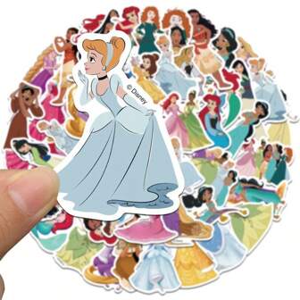 Sanrio 50/100 pezzi, Adesivi Disney, Adesivi per pennarelli Principessa Elsa, Adesivi Biancaneve, decorazione per la camera, forniture scolastiche, accessori per la scrivania, decorazione per ufficio, regali per feste per bambini, giocattoli scolastici, forniture scolastiche, ritorno a scuola