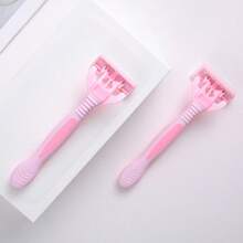 2pcs Handle + 36pcs Blade, Manual 6-Layer Stainless Steel Razor, Unisex Hair Removal For Armpits, Legs, Chest, Economical & Portable Personal Grooming Tool