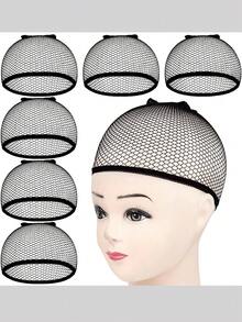 3pcs/6pcs/12pcs Stretchable Elastic Hair Nets - Open End Mesh Net Wig Cap For HairStyling - High Quality And Durable - Black - View 7