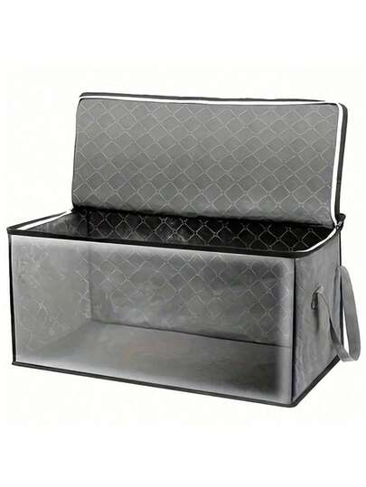 1 pieza Bolsa de almacenamiento de gran capacidad con ventana transparente, organizador plegable de armario para ropa de cama, bolsa de embalaje a prueba de polvo para mudanzas, dormitorios y espacios de alquiler