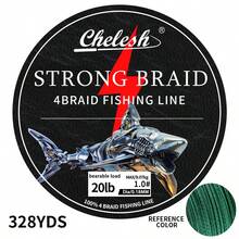 Chelesh 1000 Yards/914 Meters, 4-Strand Braided PE Fishing Line, Available In Color And Olive Green, Fishing Tools, Fishing Gift