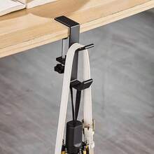 1 pieza Gancho ajustable para el borde del escritorio, soporte colgante para auriculares de juegos, mochila y organizador de oficina en el hogar sin necesidad de perforar