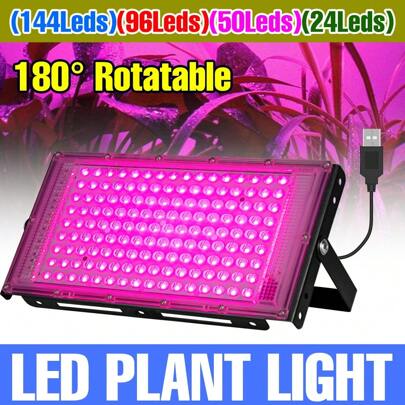 USB LED Plant Grow Light Full Spectrum Indoor Greenhouse Tent Hydroponic System Growth Box Sunlight UV IR Planting Lamp Vegetables Flowers Fruits Pott