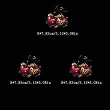 1/2/3 件闪亮豹纹樱桃热转印可水洗贴纸，DIY 男女服装、T 恤、运动衫、枕头、背包、手提包、贴花、生日礼物