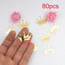 Adesivi personalizzati a specchio in acrilico a forma di corona - oro o argento - bomboniere per matrimoni, etichette per matrimoni in acrilico specchiato personalizzato con nastri, possono essere incise con nomi o loghi, etichette per fidanzamenti, stile royal - Etichetta della corona - Visualizzare 14