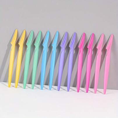 12-Piece Pack Of Women's Eyebrow Razors, Multi-Function Hair Removal With Safety Clip Design, Suitable Female And Male Hair Removal