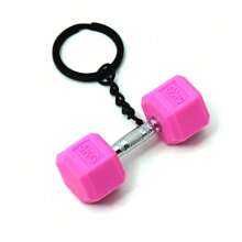 1 bucă mini breloc cu gantere, farmec pentru rucsac, cadou pentru iubitorii de fitness, pandantiv cu gantere din aliaj