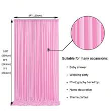 Background Curtains, Suitable For Parties 5 X 7/8/10 Feet (Approximately 150 X 213/243/304 Cm) Wrinkle-Free Polyester Photography Background Curtains, Suitable For Wedding Birthday Parties