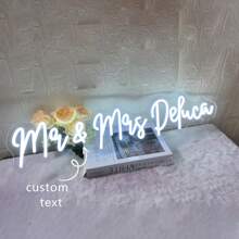 Custom Neon Signs, Neon Name Sign For Home Wall Decor Custom 1low/2low Neon Sign Personalized Holiday Gifts LED Sign Custom Neon Lights For Wedding Birthday Party Light, Christmas Decoration Gift Power By USB/Battery Packs