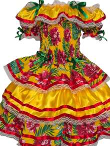 Young Girls Dresses - Yellow - View 5