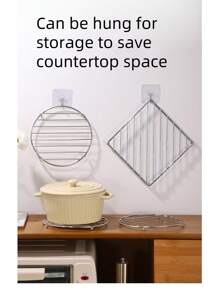 1 pièce Support épais en acier inoxydable pour casserole, tapis résistant à la chaleur, dessous de plat polyvalent pour la cuisine, grille vapeur, support pour bol et plat
