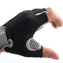 1 paio di guanti da ciclismo unisex a mezza dita, guanti da bicicletta per sport all'aperto con silicone liquido, antiscivolo, imbottitura, prevenzione di attrito, palestra, sport, esercizi in casa, guanti da palestra per donne, guanti da boxe, guanti da palestra, guanti da palestra, guanti da palestra per uomo