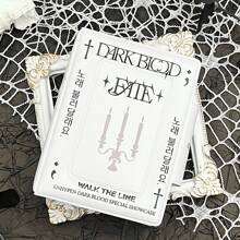 1 peça de álbum de fotos estilo pôster branco com folhas soltas, porta-cartões de fotos K-Pop, livro de cartões de fotos EN-Photo Card, 3-3,5 polegadas, alta capacidade de 32 folhas, livro de cartões de fotos com padrão de borboleta