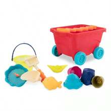B. Toys Wavy Wagon Summer Beach Wagon  10 Sand Toys - 1 - View 3