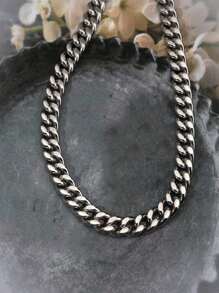 Collar de cadena de acero inoxidable de eslabón , collar grueso para hombre, colgante versátil y de alta gama para el streetwear