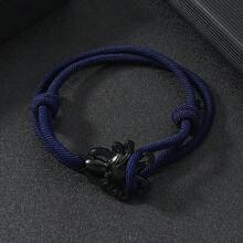 1 pieza Pulsera minimalista de cuerda de nailon con temática oceánica y elemento de pulpo, apilable, adecuada para bodas, surf en verano