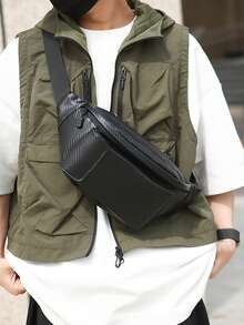 1pc Portable Sports Bag, Travel Bag, Storage Bag, Shoulder Bag, Multi-Functional Zipper Chest Bag, Large Capacity Shoulder Backpack Crossbody Bag, Suitable For Back To School, Workout, Cycling And Hiking, Unisex - Multicolor - View 9