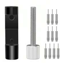 Top Metal Adjustable Watch Band Strap Bracelet Link Pin Remover Repair Tool Kit - Black - View 5