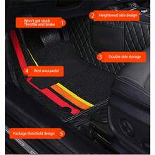 Cobear 7 Or 8 PC/Set Car Floor Mats Specifically Designed For FFord Fiesta For 008-2019 MK6 B299 B409 - Double-Layer Special Car Carpets With A Luxury Line Design. The Floor Mats Are Made Of PVC, Silk Circle, And PU Leather. Available In Gold And Black. Ideal For Car Interior Accessories And Car Decoration. - 2017–Present 620D 630d M Sport 640i G32 - 查看 6