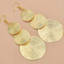 1 paire de boucles d'oreilles rondes vintage mate, convenant à un port quotidien