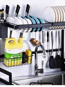 Escurridor de Cubiertos Utencilios Cocina Canasta Organizadora Organizador de cocina porta cubiertos plástico compacta para hogar restaurante duradero práctico lavavajillas